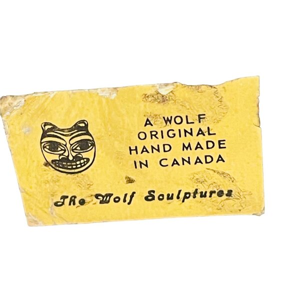 A Wolf Original Hand Made In Canada Bear Sculpture 4 1/2" x 3 1/2" - Picture 4 of 8